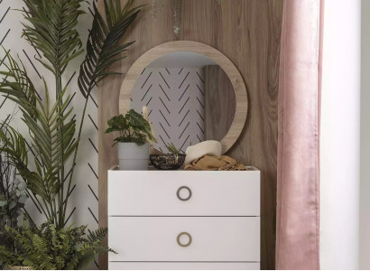 Dresser group with mirror dressers wood white bedroom wardrobe set
